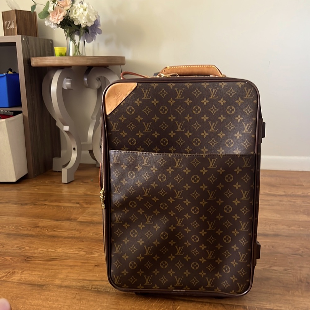 #47751 Pegase 55 Roller Luggage Suitcase Carry On Brown Monogram Canvas